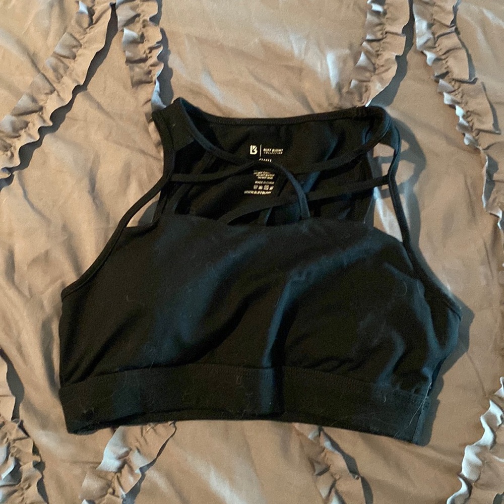 Buffbunny black strappy sports bra